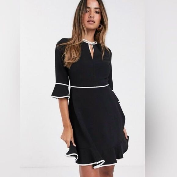 Ted Baker Dresses & Skirts - Ted Baker London Dindy Woven Skater Bow Dress Black White
